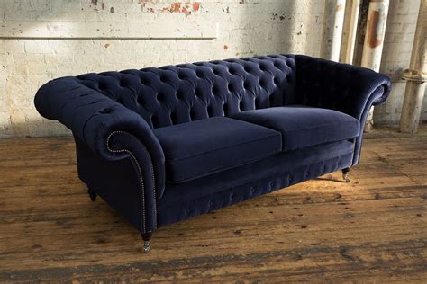 chesterfield navy blue .